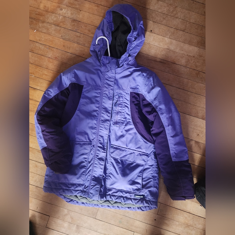 Landsend Purple Coat Size 14 - Youth